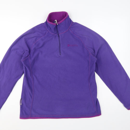Mountain Warehouse Women’s Purple UK 12 Pullover 1/4 Zip Fleece Sweatshirt