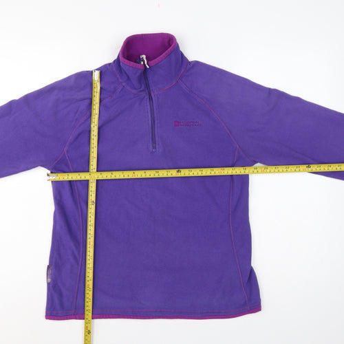 Mountain Warehouse Women’s Purple UK 12 Pullover 1/4 Zip Fleece Sweatshirt