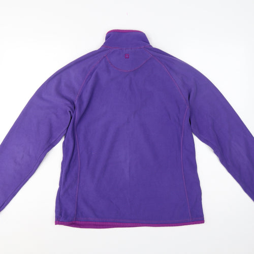 Mountain Warehouse Women’s Purple UK 12 Pullover 1/4 Zip Fleece Sweatshirt