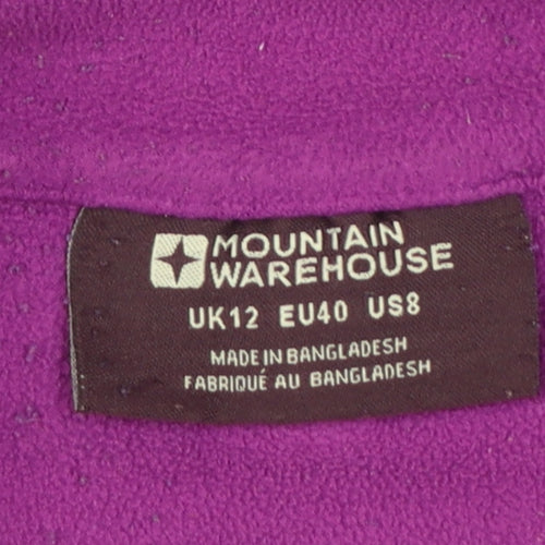 Mountain Warehouse Women’s Purple UK 12 Pullover 1/4 Zip Fleece Sweatshirt