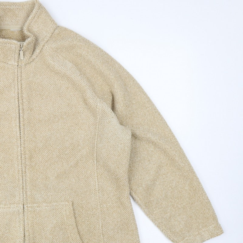 Marks & Spencer Women Beige UK 20 Fleece Full Zip Jacket Pockets