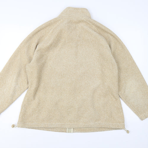 Marks & Spencer Women Beige UK 20 Fleece Full Zip Jacket Pockets