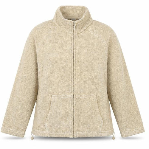 Marks & Spencer Women Beige UK 20 Fleece Full Zip Jacket Pockets