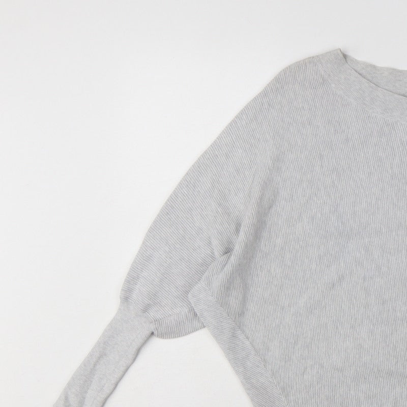 Phase Eight Women Grey M Fine Knit Crew Neck Pullover Jumper