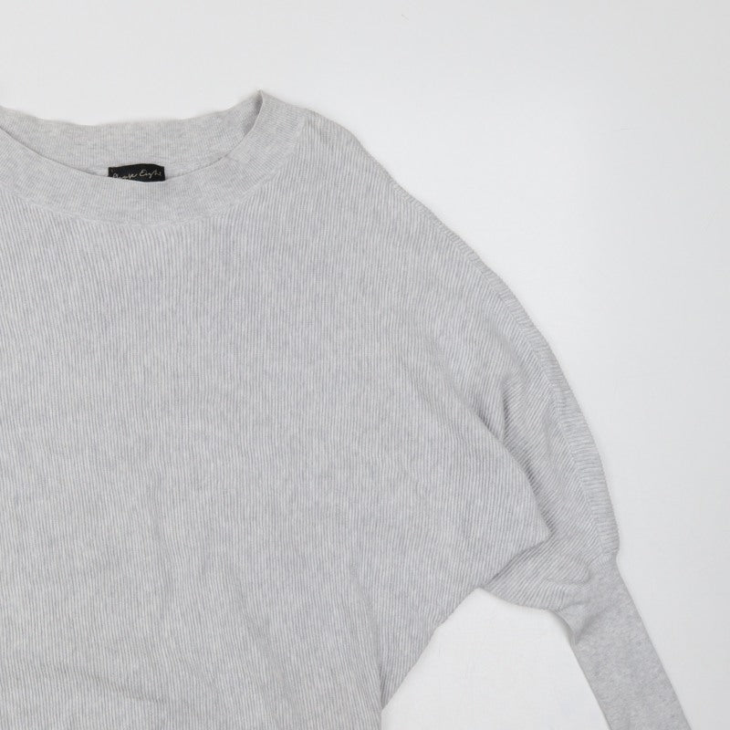 Phase Eight Women Grey M Fine Knit Crew Neck Pullover Jumper