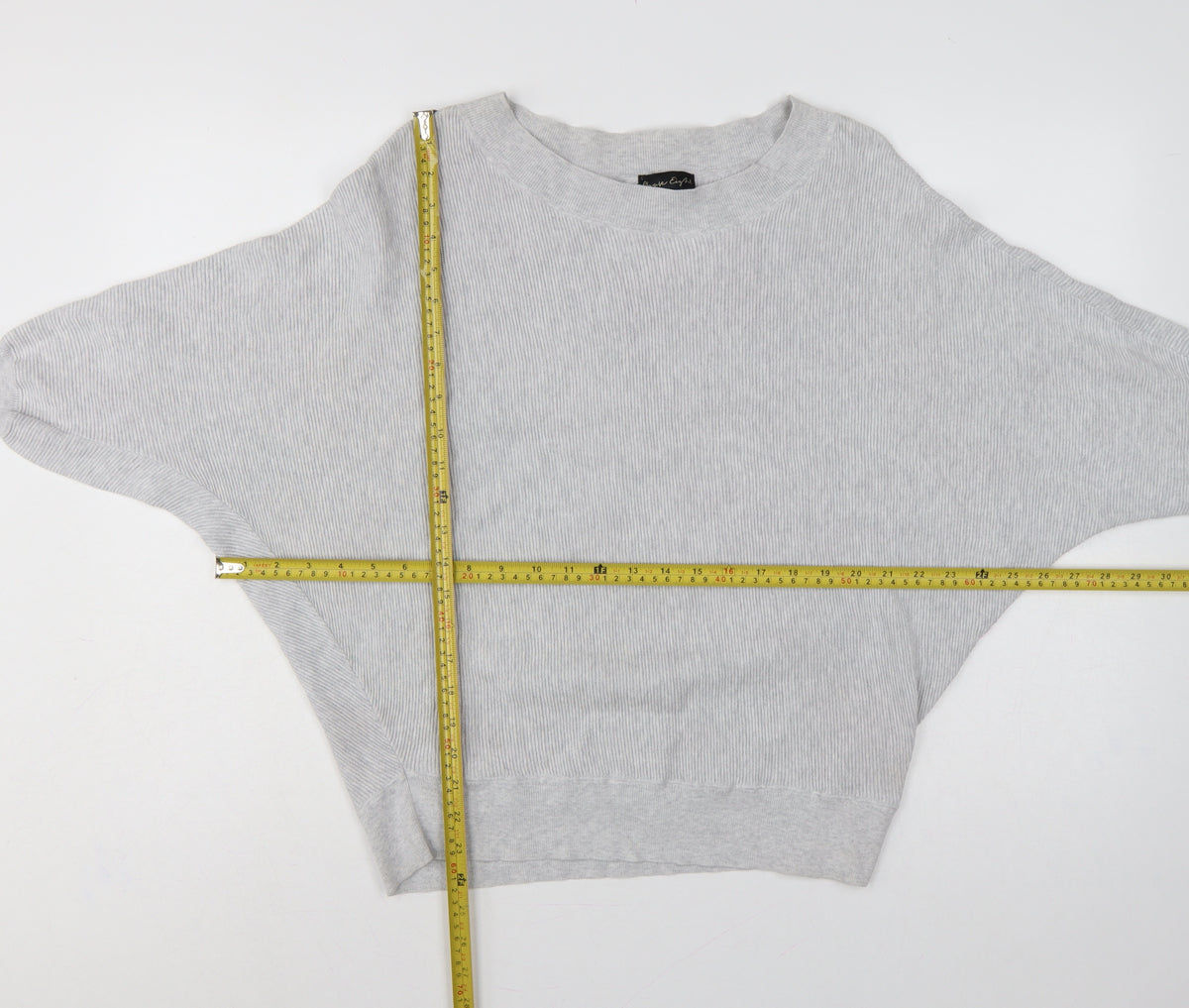 Phase Eight Women Grey M Fine Knit Crew Neck Pullover Jumper