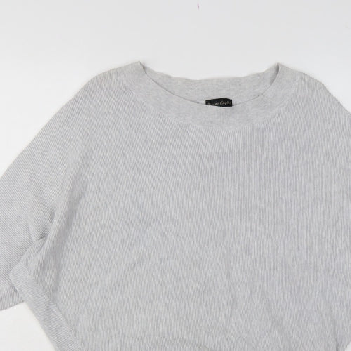 Phase Eight Women Grey M Fine Knit Crew Neck Pullover Jumper