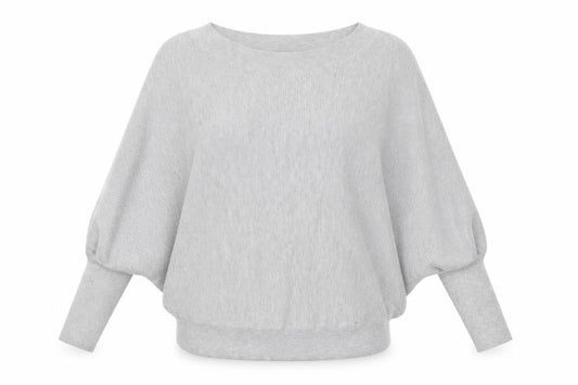 Phase Eight Women Grey M Fine Knit Crew Neck Pullover Jumper