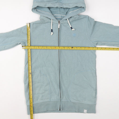 Fat Face Men’s Blue XS Full Zip Hooded Fleece Hoodie Pockets