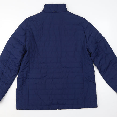 Land's End Women’s Blue XL Quilted Puffer Jacket Full Zip
