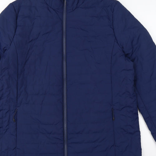Land's End Women’s Blue XL Quilted Puffer Jacket Full Zip