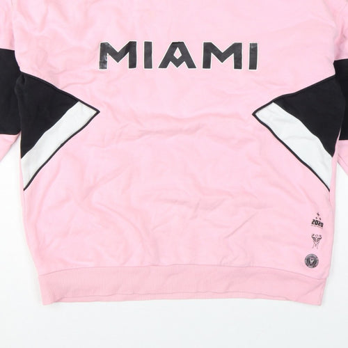 M&S Girls Pink 11-12 Years Pullover MLS Miami Colourblock Sweatshirt