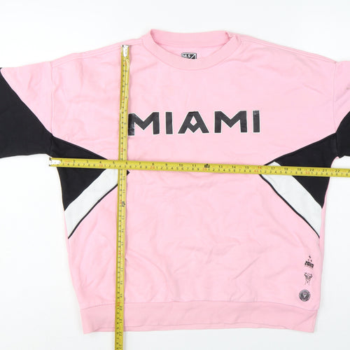 M&S Girls Pink 11-12 Years Pullover MLS Miami Colourblock Sweatshirt