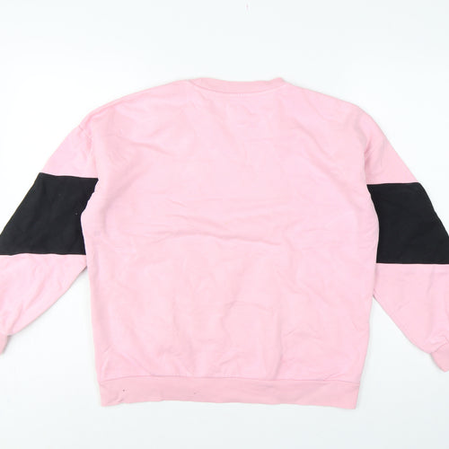 M&S Girls Pink 11-12 Years Pullover MLS Miami Colourblock Sweatshirt