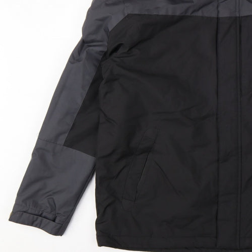 Greenwoods Men’s Black Grey Large Lined Full Zip Jacket Casual