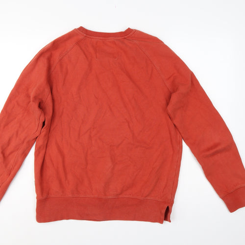 G-Star RAW Men’s Orange M Pullover Crew Neck Logo Sweatshirt
