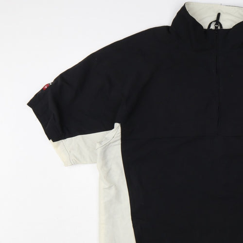 Dunlop Golf Men’s Black White XL Short Sleeve 1/2 Zip Windbreaker
