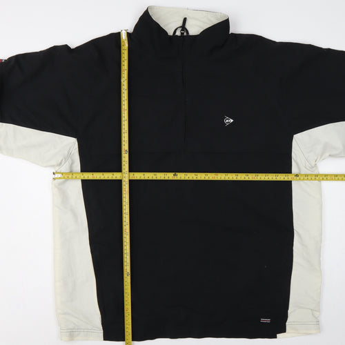 Dunlop Golf Men’s Black White XL Short Sleeve 1/2 Zip Windbreaker