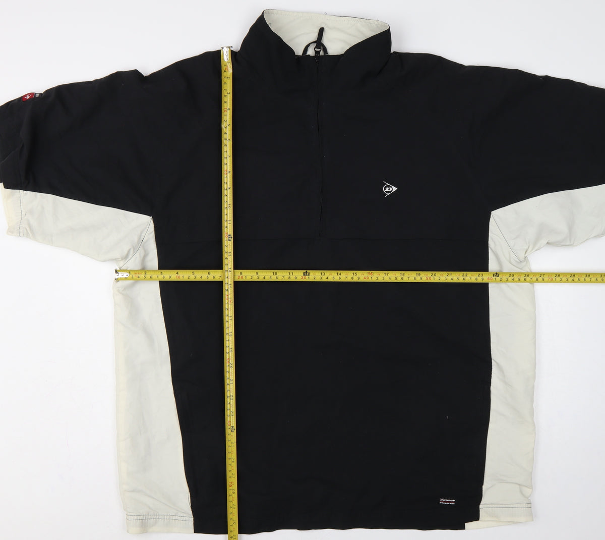 Dunlop Golf Men’s Black White XL Short Sleeve 1/2 Zip Windbreaker