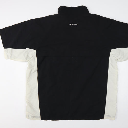 Dunlop Golf Men’s Black White XL Short Sleeve 1/2 Zip Windbreaker