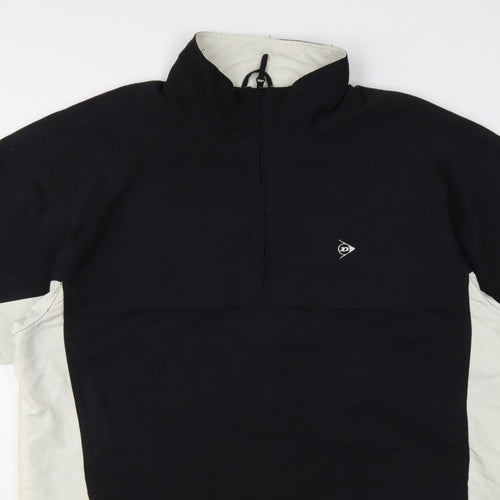 Dunlop Golf Men’s Black White XL Short Sleeve 1/2 Zip Windbreaker