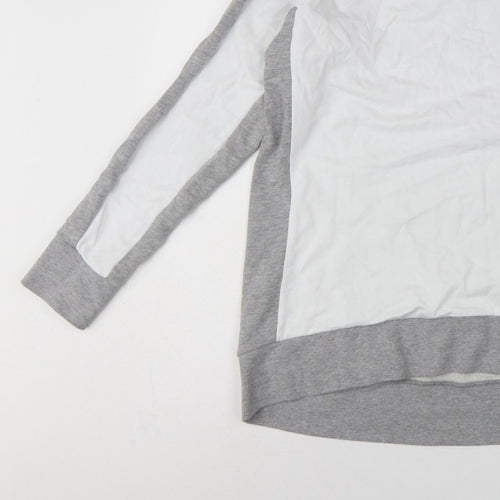 Sweaty Betty Women's Grey White M Colourblock Zip Sweatshirt Pullover