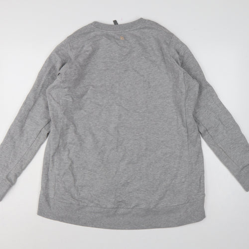 Sweaty Betty Women's Grey White M Colourblock Zip Sweatshirt Pullover
