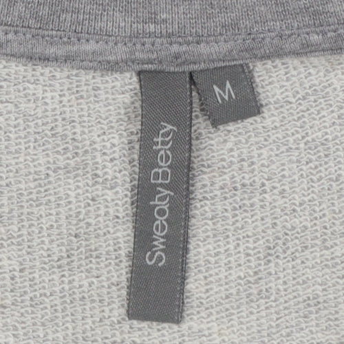 Sweaty Betty Women's Grey White M Colourblock Zip Sweatshirt Pullover