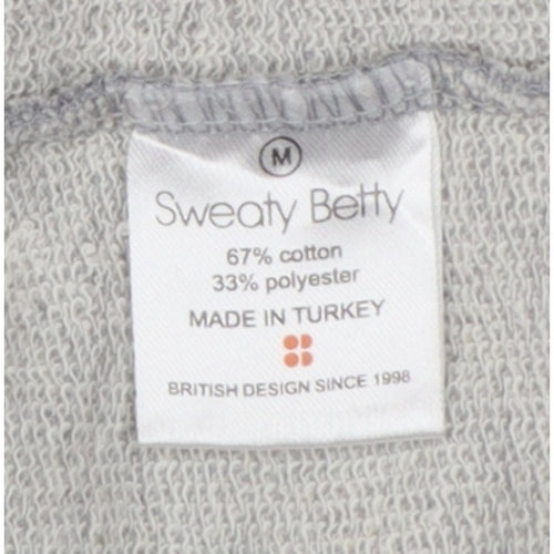 Sweaty Betty Women's Grey White M Colourblock Zip Sweatshirt Pullover