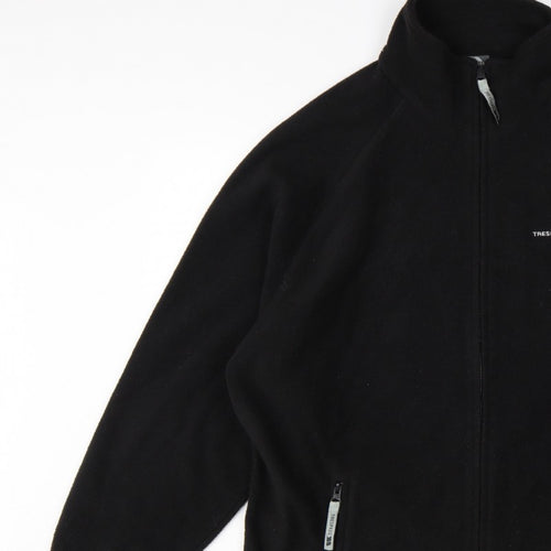 Trespass Men’s Black L Fleece Full Zip Outdoor Jacket Stand-Up Collar