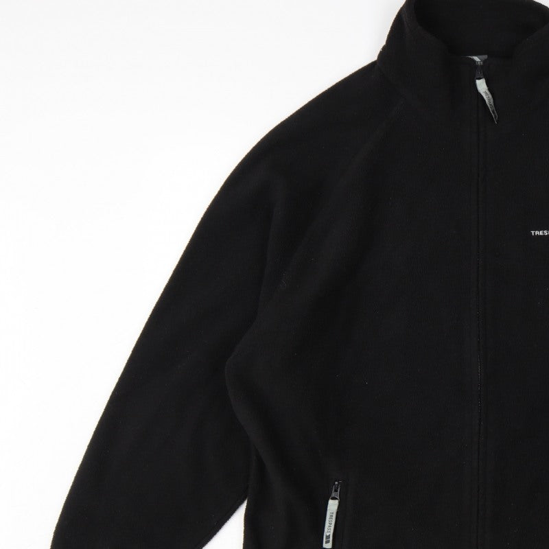 Trespass Men’s Black L Fleece Full Zip Outdoor Jacket Stand-Up Collar