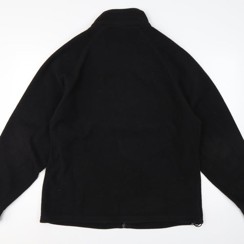 Trespass Men’s Black L Fleece Full Zip Outdoor Jacket Stand-Up Collar