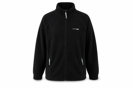 Trespass Men’s Black L Fleece Full Zip Outdoor Jacket Stand-Up Collar