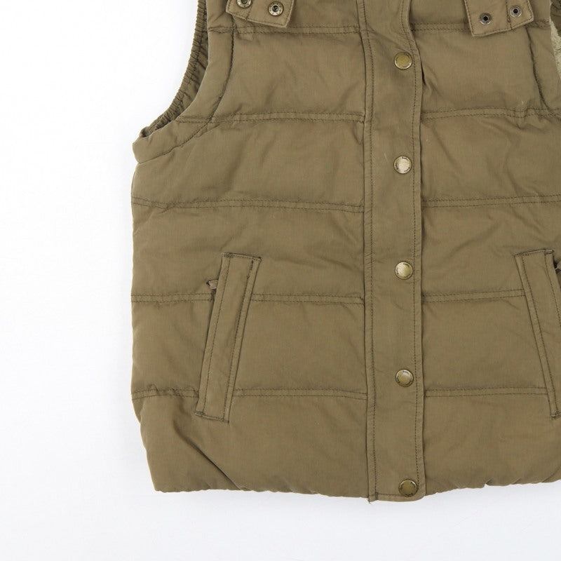 Boden Women’s Brown UK 8 Hooded Down Padded Puffer Gilet Waistcoat