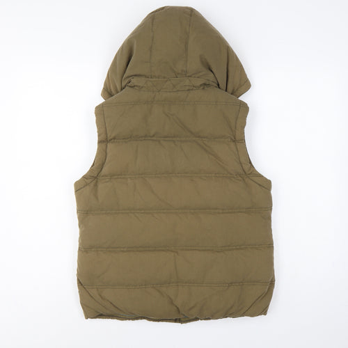 Boden Women’s Brown UK 8 Hooded Down Padded Puffer Gilet Waistcoat