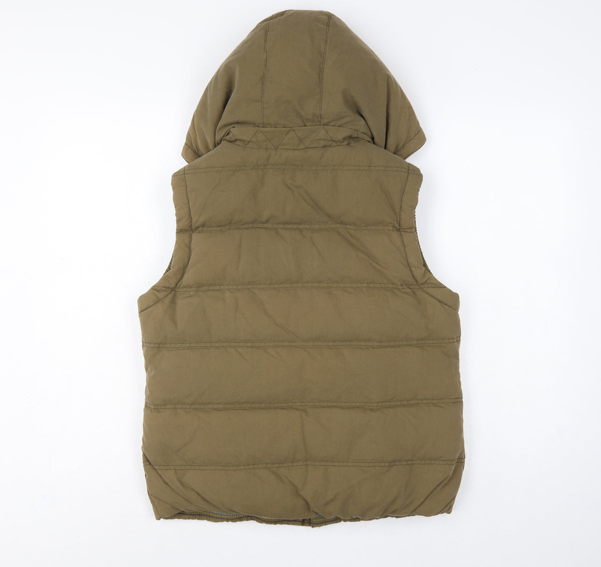 Boden Women’s Brown UK 8 Hooded Down Padded Puffer Gilet Waistcoat