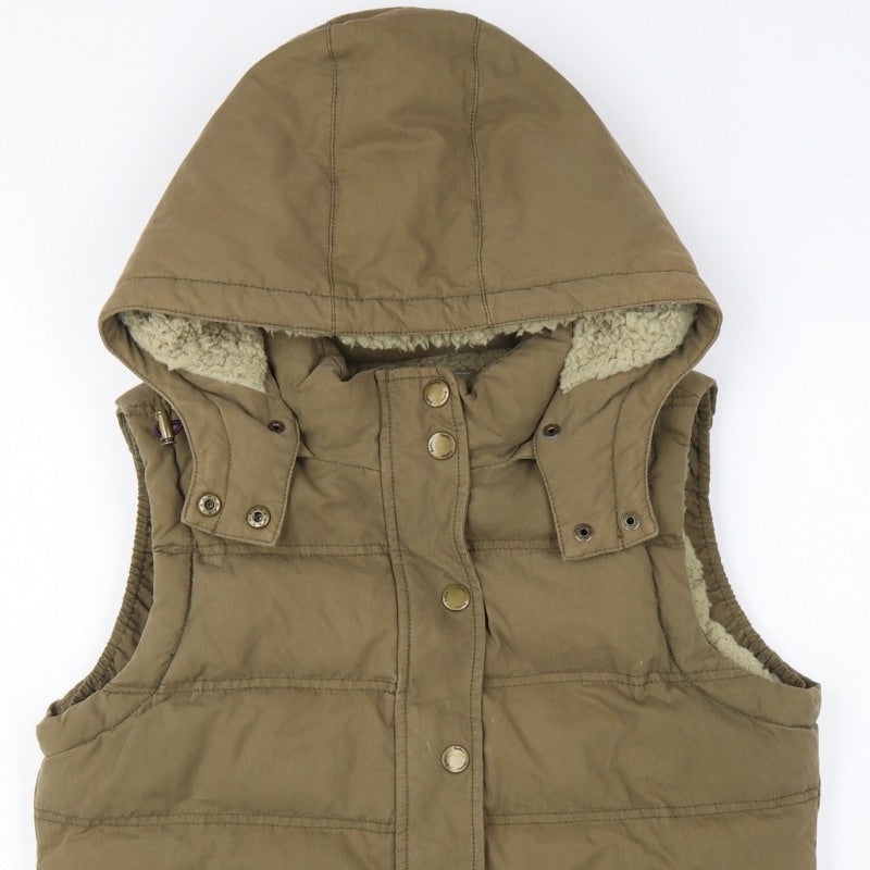 Boden Women’s Brown UK 8 Hooded Down Padded Puffer Gilet Waistcoat