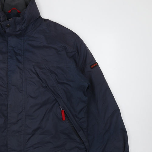 ES Sport Men’s Blue L Padded Parka Jacket Full Zip Outdoor