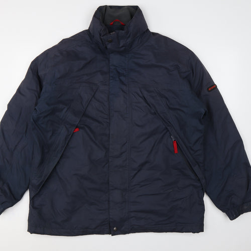 ES Sport Men’s Blue L Padded Parka Jacket Full Zip Outdoor