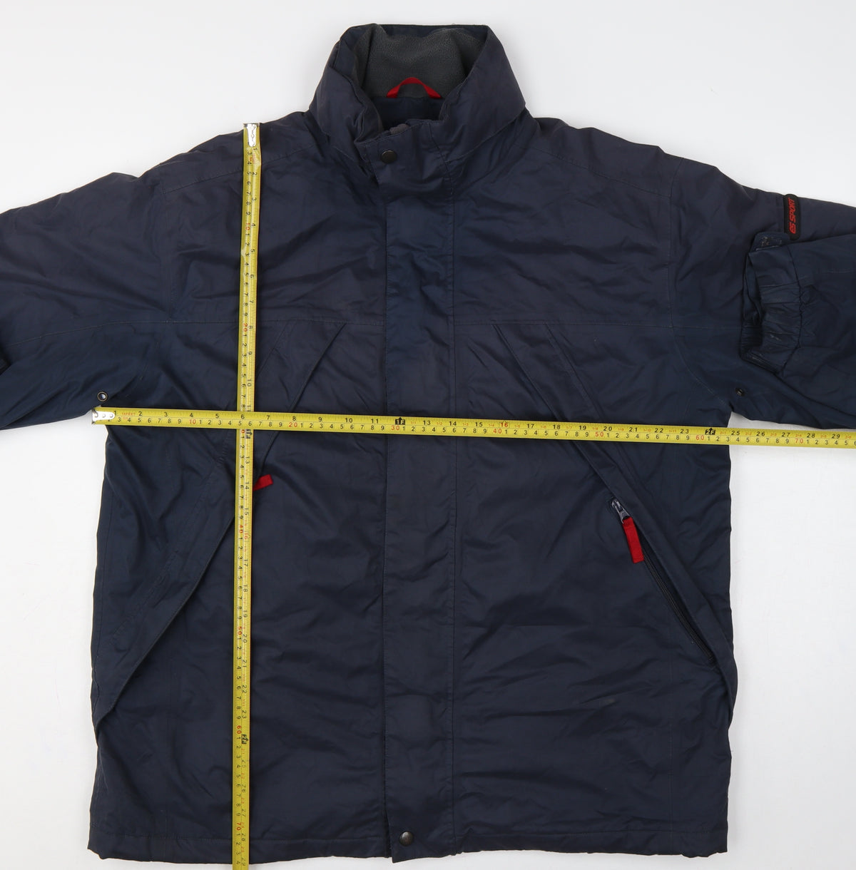 ES Sport Men’s Blue L Padded Parka Jacket Full Zip Outdoor
