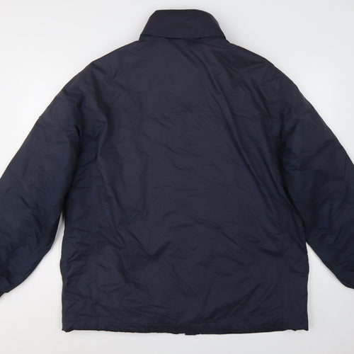 ES Sport Men’s Blue L Padded Parka Jacket Full Zip Outdoor