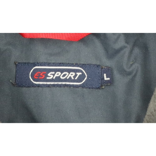 ES Sport Men’s Blue L Padded Parka Jacket Full Zip Outdoor