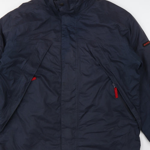 ES Sport Men’s Blue L Padded Parka Jacket Full Zip Outdoor