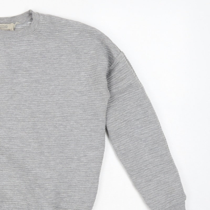 Zara Trafaluc Women Grey S Pullover Crew Neck Sweatshirt