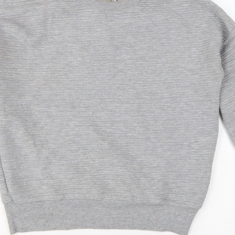 Zara Trafaluc Women Grey S Pullover Crew Neck Sweatshirt
