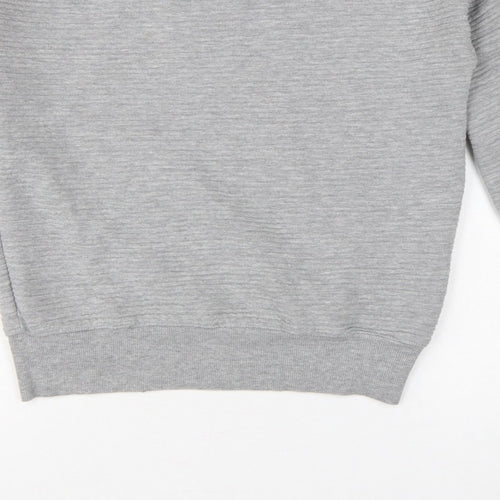 Zara Trafaluc Women Grey S Pullover Crew Neck Sweatshirt