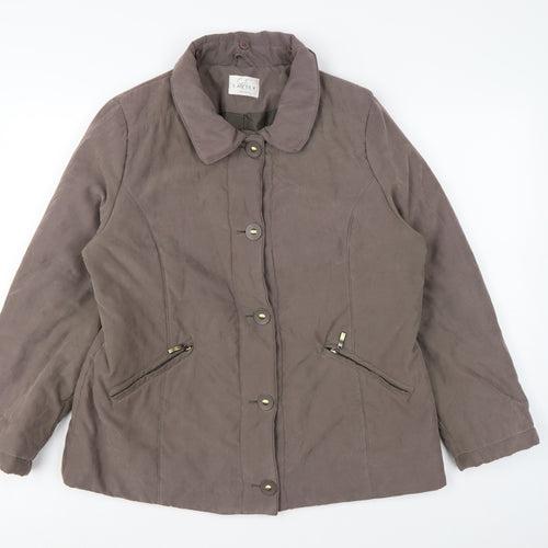 Eastex Women’s Brown UK 14 Padded Collared Button Jacket