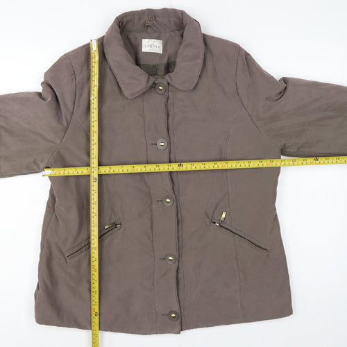 Eastex Women’s Brown UK 14 Padded Collared Button Jacket