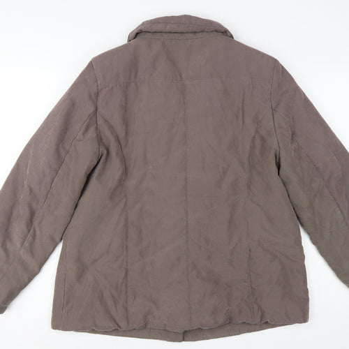 Eastex Women’s Brown UK 14 Padded Collared Button Jacket