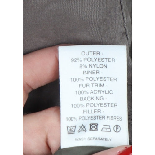 Eastex Women’s Brown UK 14 Padded Collared Button Jacket